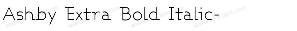 Ashby Extra Bold Italic字体转换